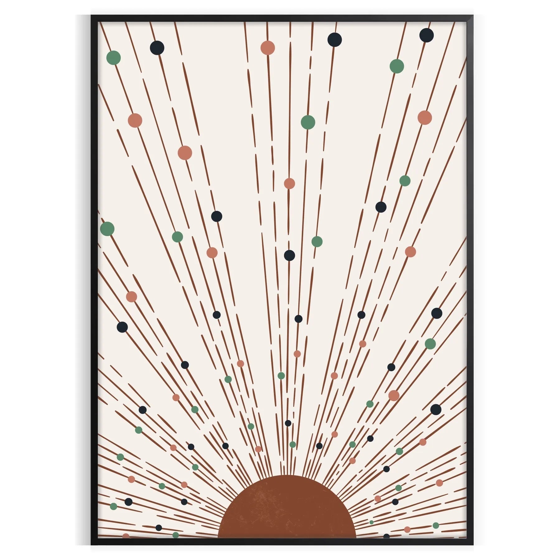 space Boho Print Poster stunning abstract art serene gray green hues captivating wall perfect gift lovers artwork touch elegance decor