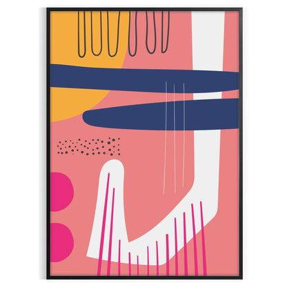 space boho abstract wall art poster vibrant orange blue hues eye print touch creativity room A4 cm A0 home decor stunning artwork