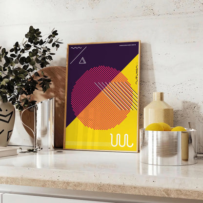 space Boho Abstract Art 22 poster vibrant blend colors shapes captivating wall ideal gift occasion sizes A4 cm A0 decor stunning artwork print