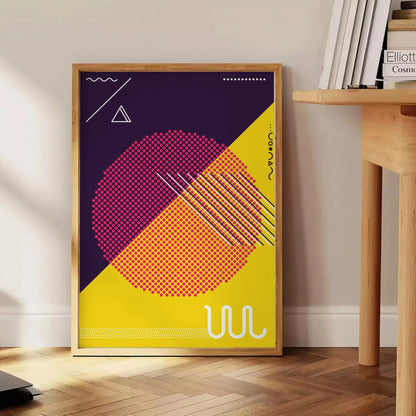 space Boho Abstract Art 22 poster vibrant blend colors shapes captivating wall ideal gift occasion sizes A4 cm A0 decor stunning artwork print