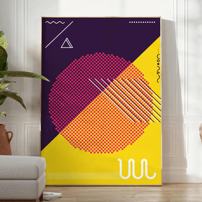 space Boho Abstract Art 22 poster vibrant blend colors shapes captivating wall ideal gift occasion sizes A4 cm A0 decor stunning artwork print