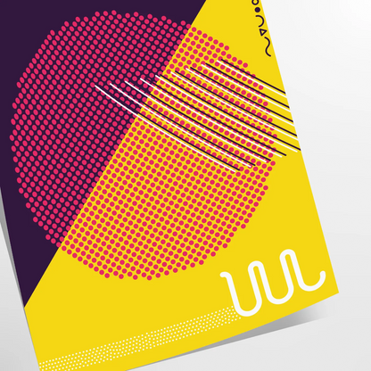 space Boho Abstract Art 22 poster vibrant blend colors shapes captivating wall ideal gift occasion sizes A4 cm A0 decor stunning artwork print