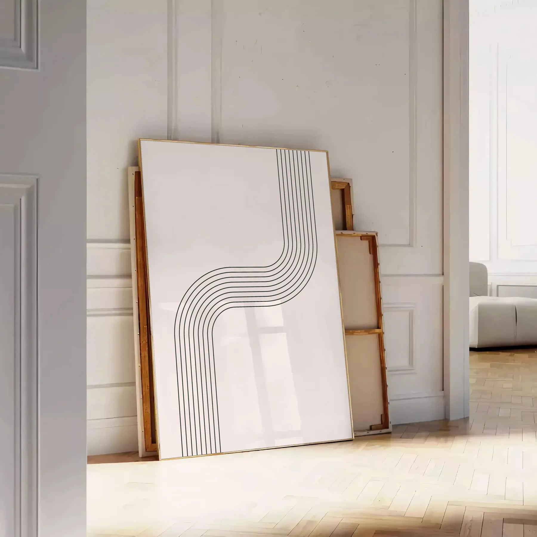 space Boho Abstract Art 23 poster gray green hues chic flair room perfect gift walls sizes A4 cm A0 timeless wall today