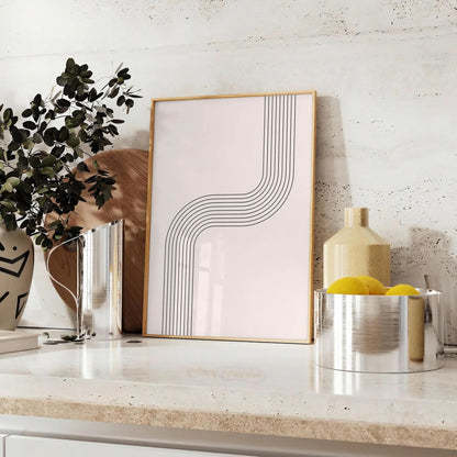 space Boho Abstract Art 23 poster gray green hues chic flair room perfect gift walls sizes A4 cm A0 timeless wall today