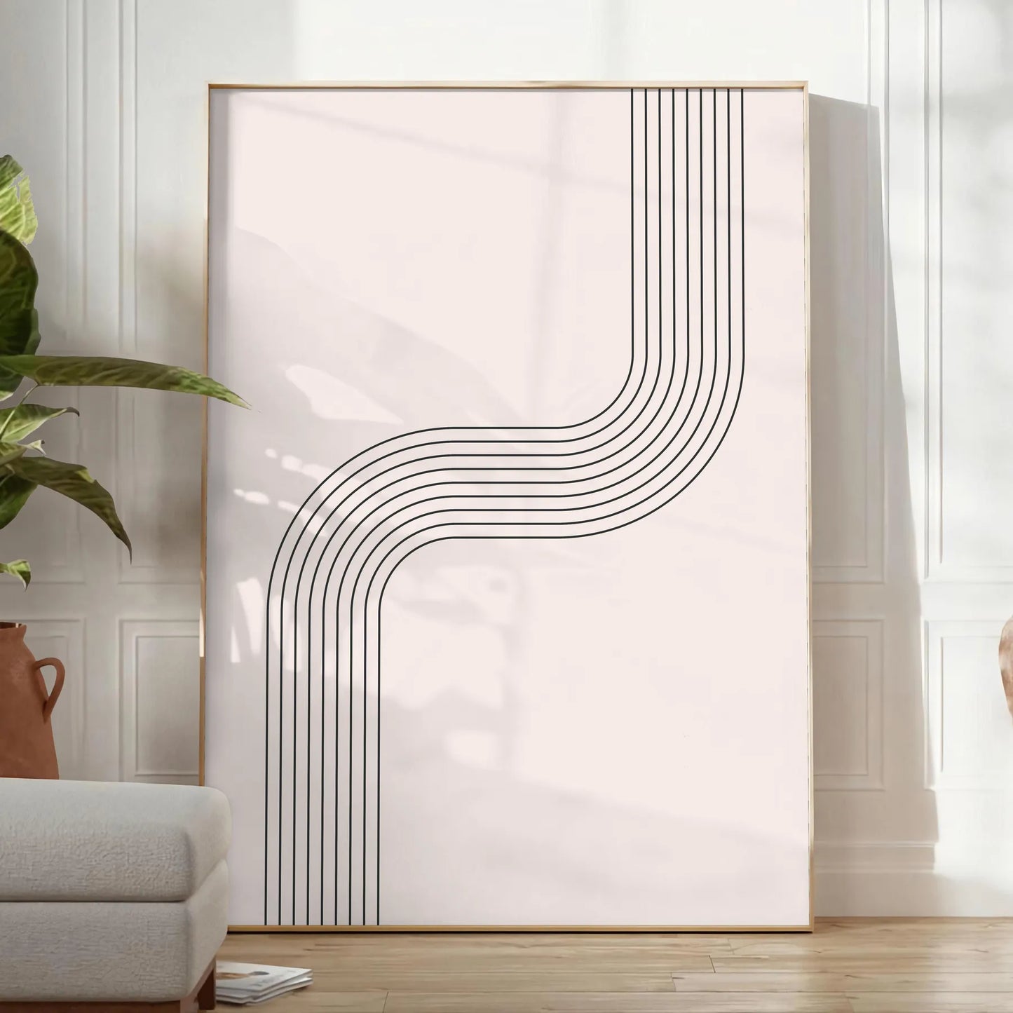 space Boho Abstract Art 23 poster gray green hues chic flair room perfect gift walls sizes A4 cm A0 timeless wall today