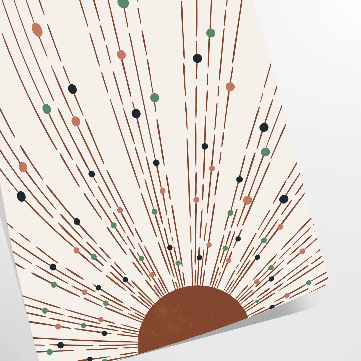 space Boho Print Poster stunning abstract art serene gray green hues captivating wall perfect gift lovers artwork touch elegance decor