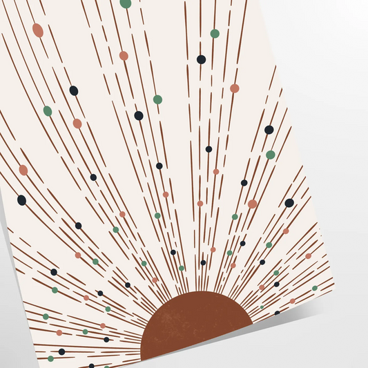 space Boho Print Poster stunning abstract art serene gray green hues captivating wall perfect gift lovers artwork touch elegance decor