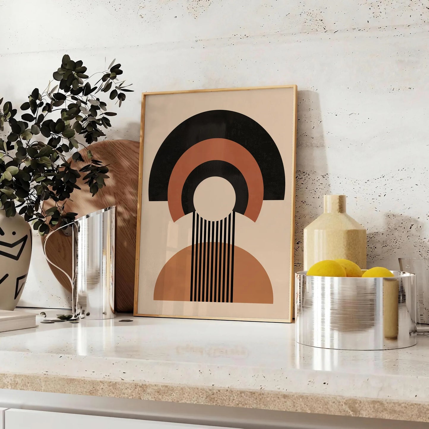 space Boho Framed Wall Art captivating Abstract 25 design black green poster touch artistic flair room perfect gift choice artwork available convenience