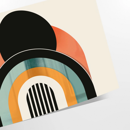 space boho wall art bold black orange abstract designs captivating poster perfect statement piece unique gift interior aesthetic sizes A4 cm A0