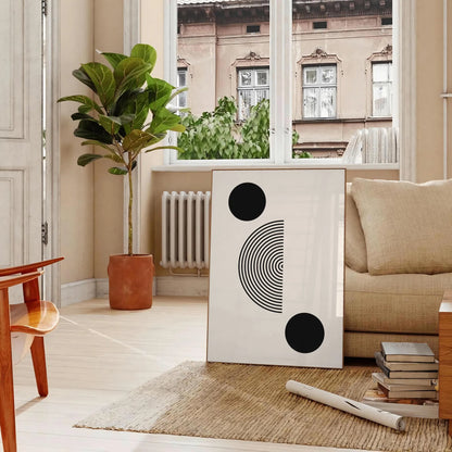 space Boho Art Wall poster abstract sophisticated gray black tones stunning print perfect touch chic elegance room thoughtful gift unframed options