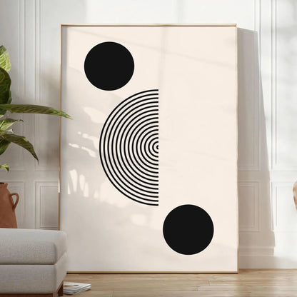 space Boho Art Wall poster abstract sophisticated gray black tones stunning print perfect touch chic elegance room thoughtful gift unframed options