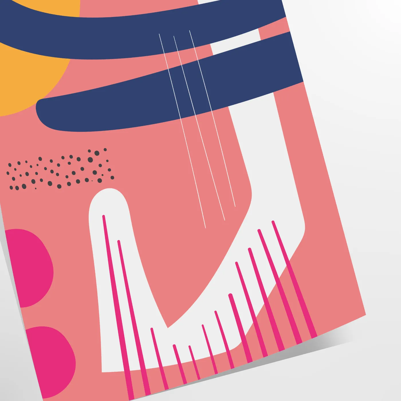 space boho abstract wall art poster vibrant orange blue hues eye print touch creativity room A4 cm A0 home decor stunning artwork